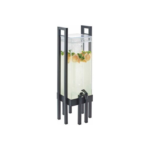Cal-Mil Cal-Mil 3302-3INF-13 One by One Acrylic Beverage Dispenser W/Infusion Chamber 9"W x 28-1/2"H Black 3302-3INF-13 - main